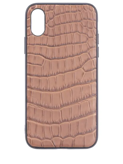 Чехол для iPhone X из кожи крокодила BARDINI
