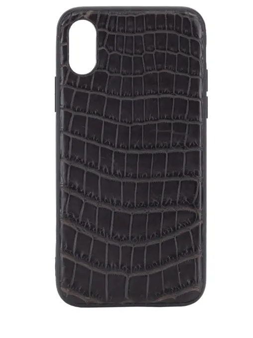 Чехол для iPhone X из кожи крокодила BARDINI