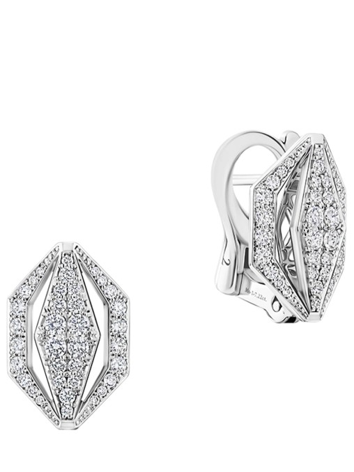 Серьги из белого золота с морганитом и бриллиантами CHAMOVSKIKH JEWELLERY HOUSE