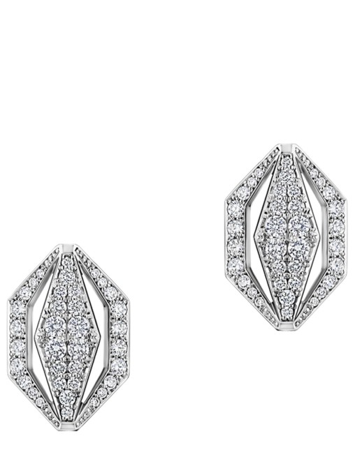 Серьги из белого золота с морганитом и бриллиантами CHAMOVSKIKH JEWELLERY HOUSE