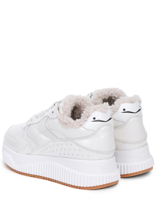 Кроссовки кожаные на меху VOILE BLANCHE