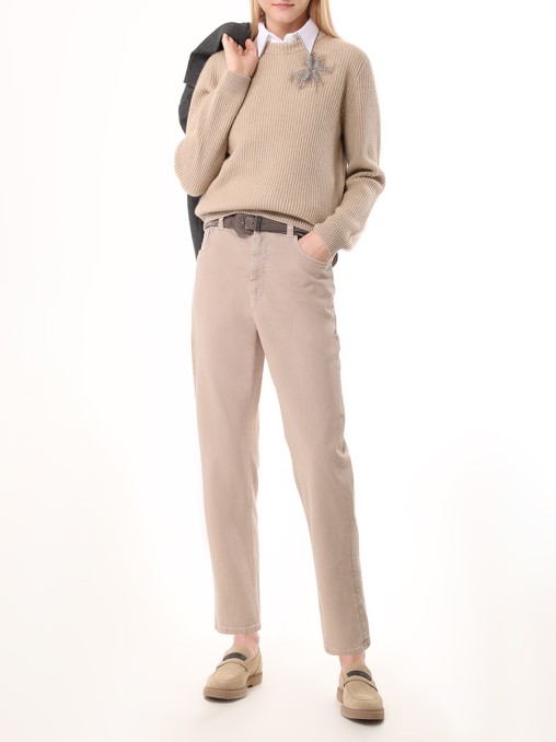 Джинсы Tapered Fit хлопковые BRUNELLO CUCINELLI