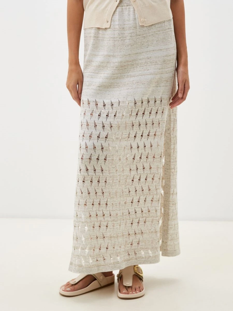 Юбка изо льна и хлопка