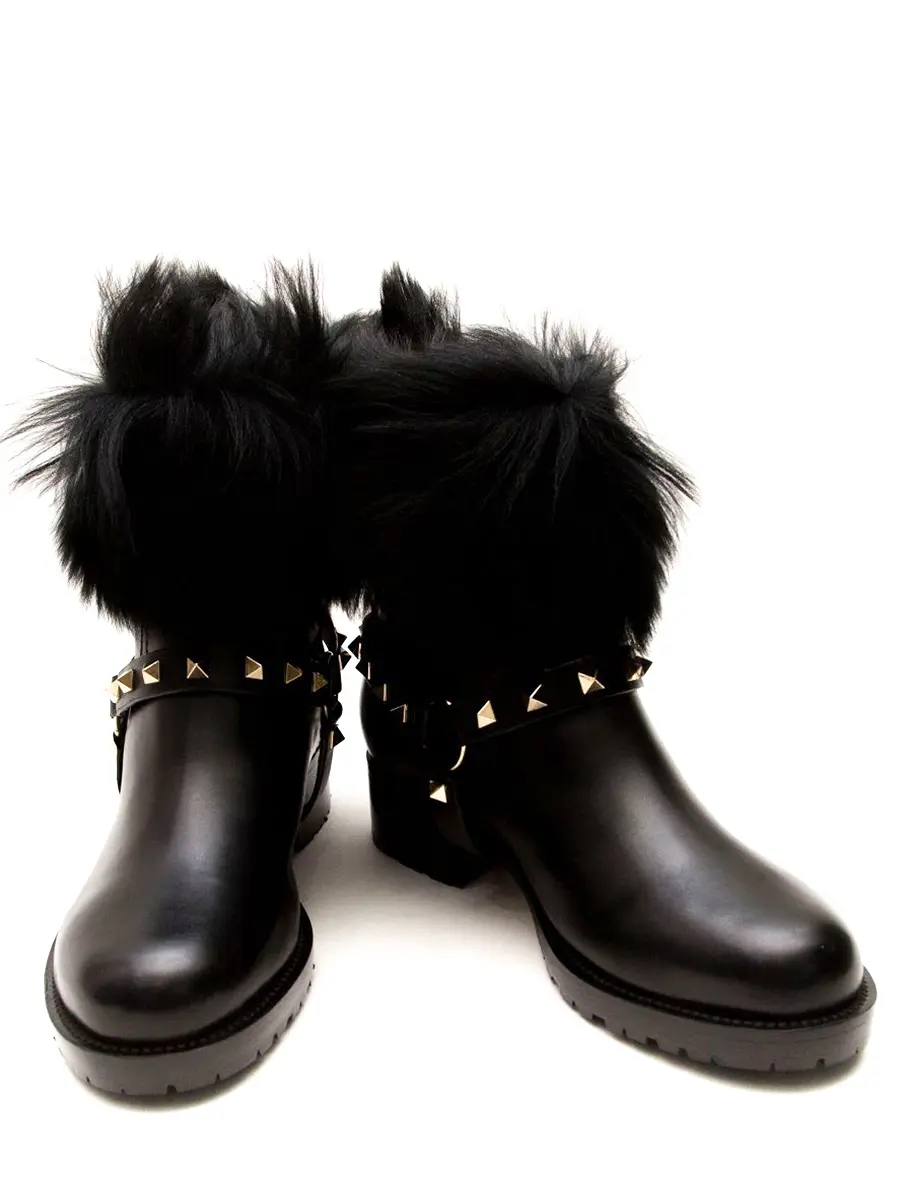 Сапоги кожаные на меху