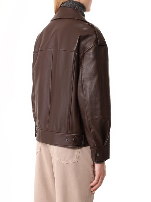Куртка кожаная BRUNELLO CUCINELLI