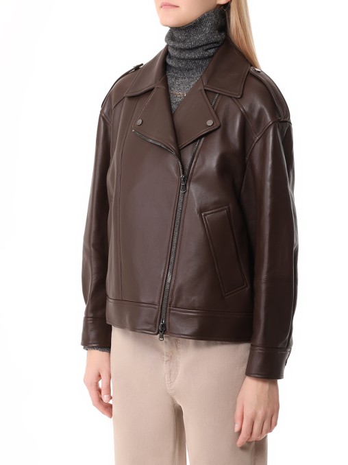Куртка кожаная BRUNELLO CUCINELLI