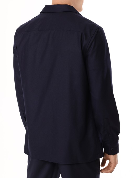 Рубашка Regular Fit шерстяная BRUNELLO CUCINELLI