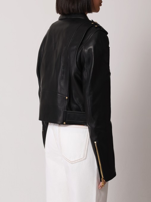 Куртка-косуха кожаная BALMAIN