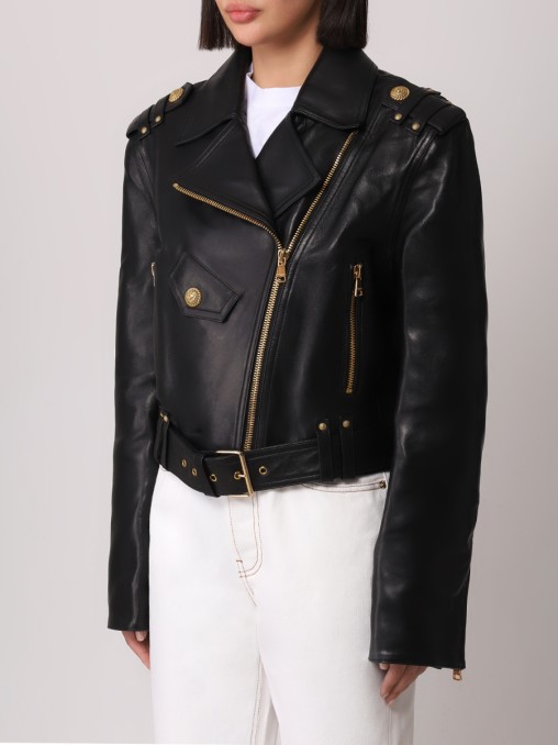 Куртка-косуха кожаная BALMAIN