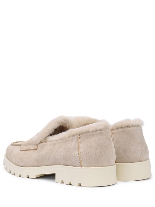 Лоферы замшевые на меху SANTONI