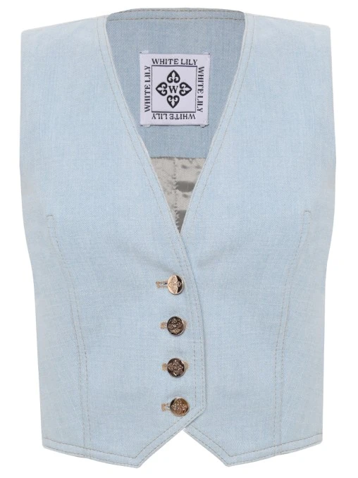 Жилет Zoe джинсовый WHITE LILY