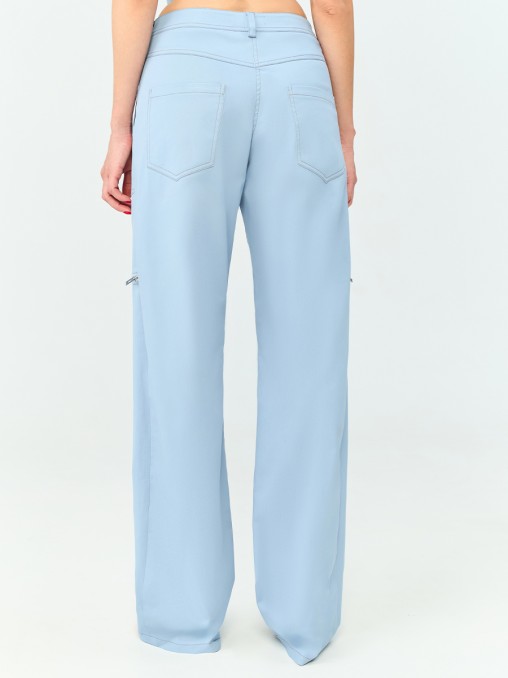Брюки Lily Cargo Zip хлопковые WHITE LILY