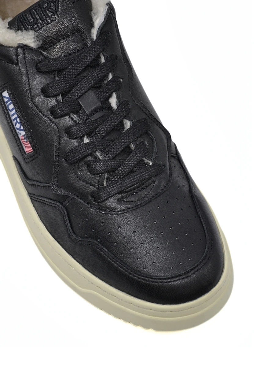 Кеды кожаные на меху