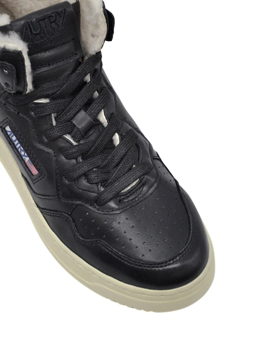 Кеды кожаные на меху