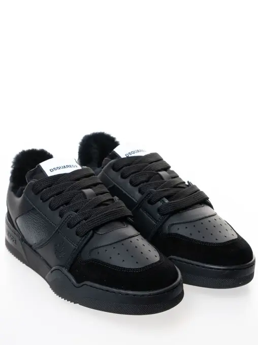 Кеды кожаные на меху DSQUARED2