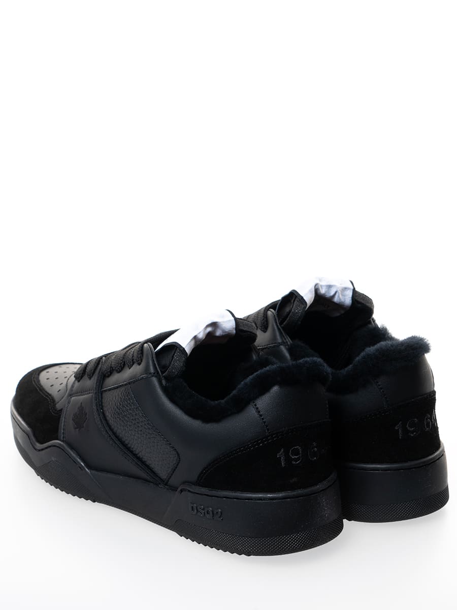 Кеды кожаные на меху