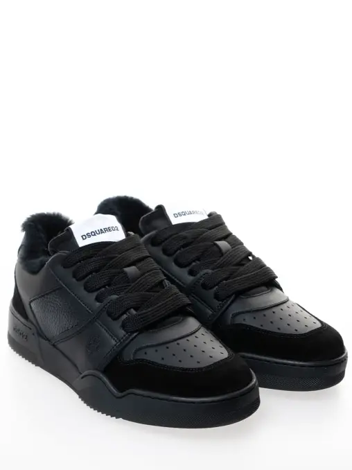 Кеды кожаные на меху DSQUARED2