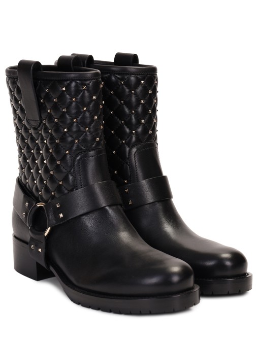 Ботинки кожаные Rockstud Spike VALENTINO GARAVANI