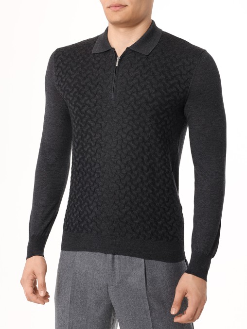 Поло из кашемира и шелка BERTOLO LUXURY MENSWEAR