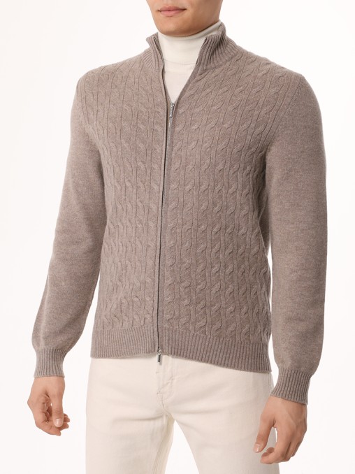 Кардиган из шерсти и кашемира BERTOLO LUXURY MENSWEAR