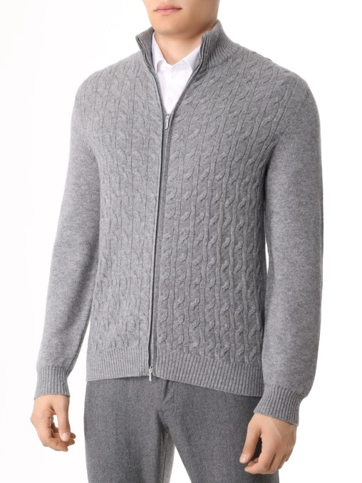 Кардиган из шерсти и кашемира BERTOLO LUXURY MENSWEAR