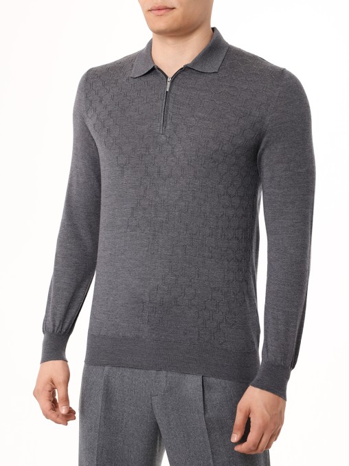 Поло шерстяное BERTOLO LUXURY MENSWEAR
