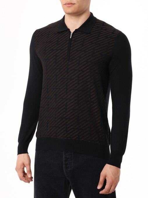 Поло из шерсти и шелка BERTOLO LUXURY MENSWEAR