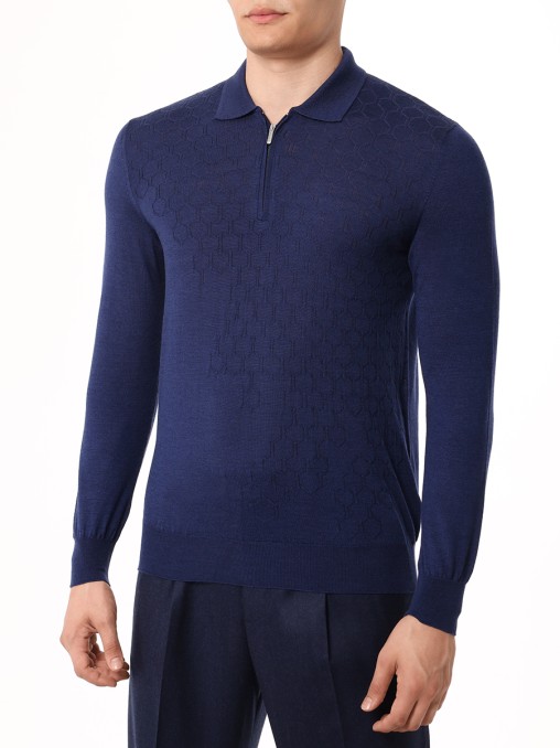 Поло шерстяное BERTOLO LUXURY MENSWEAR