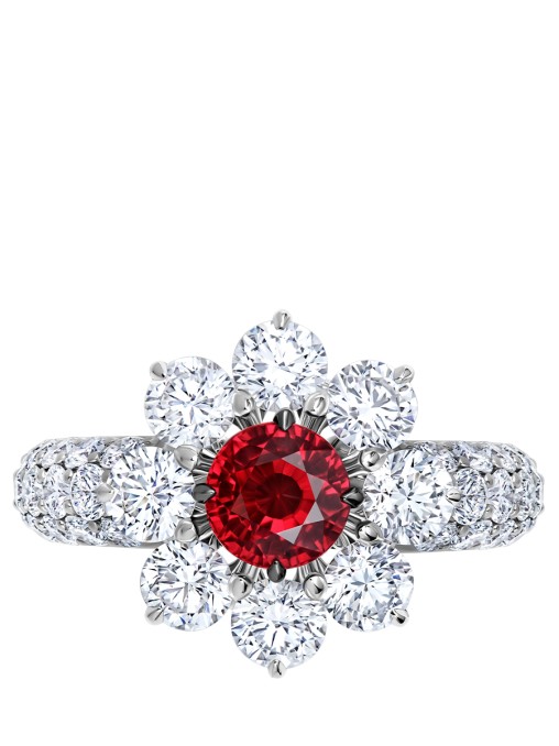 Кольцо с рубином и бриллиантами CHAMOVSKIKH JEWELLERY HOUSE