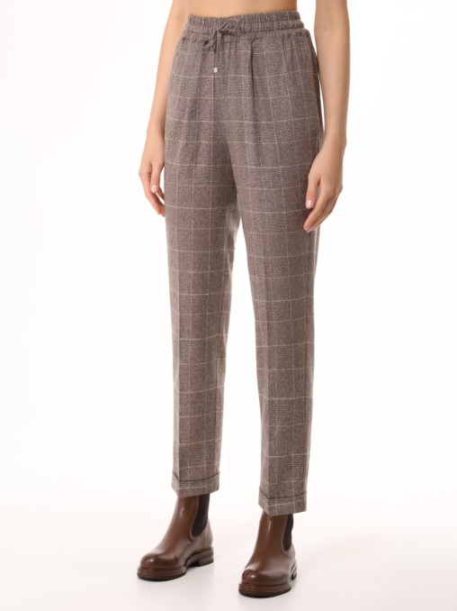 Брюки из шелка и шерсти KITON