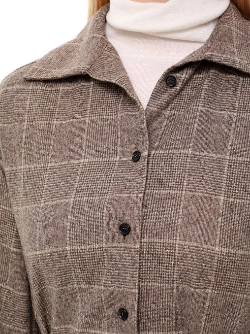 Рубашка из шерсти и шелка KITON