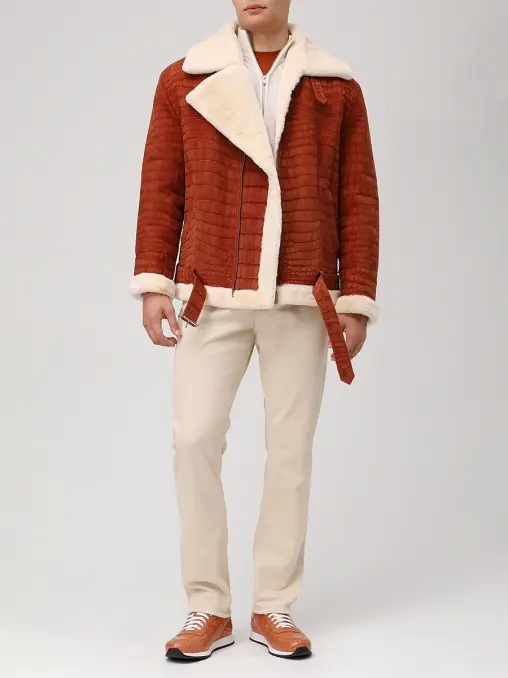 Куртка из кожи крокодила на меху BARDINI