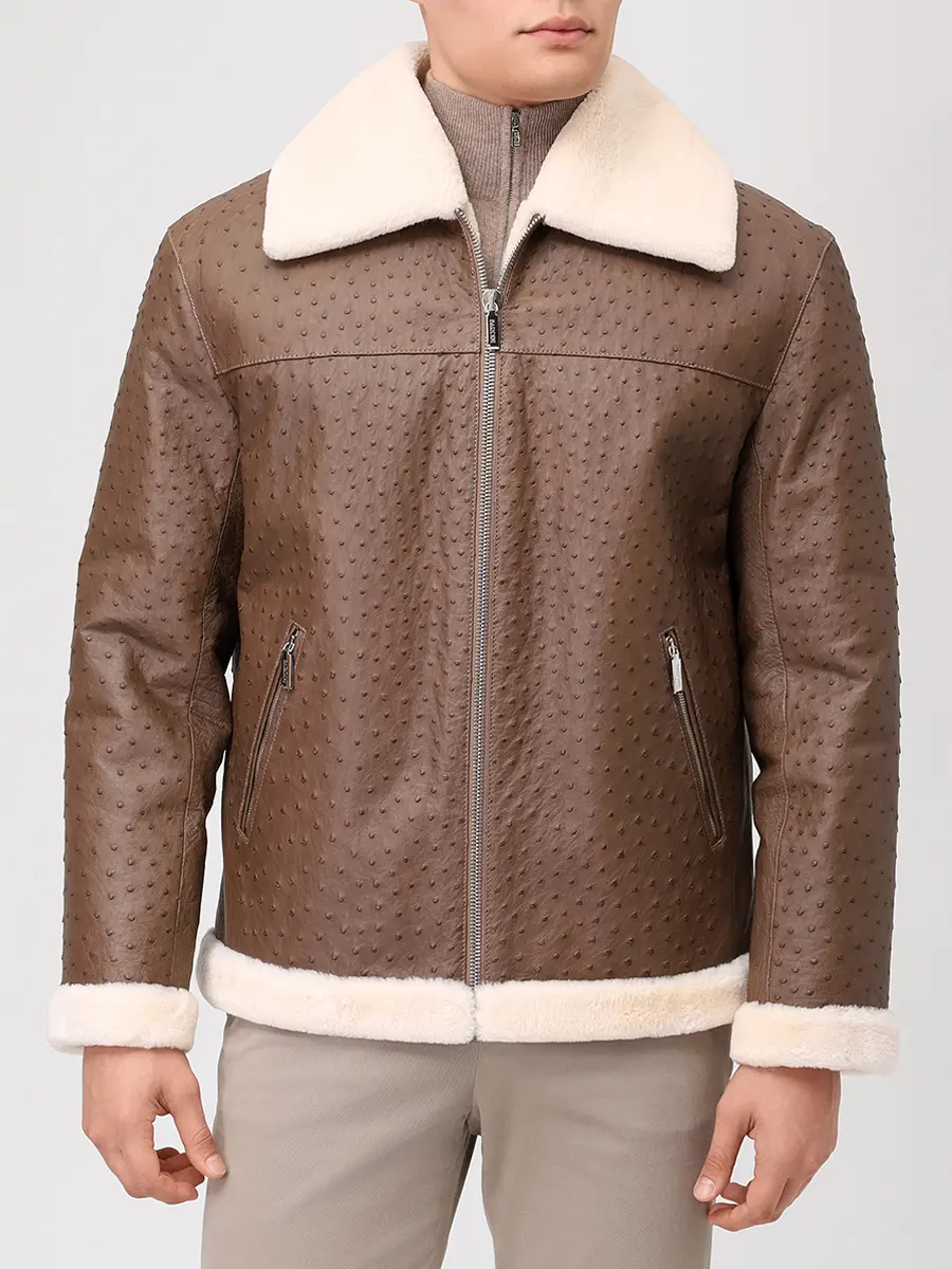 Дубленка из кожи страуса