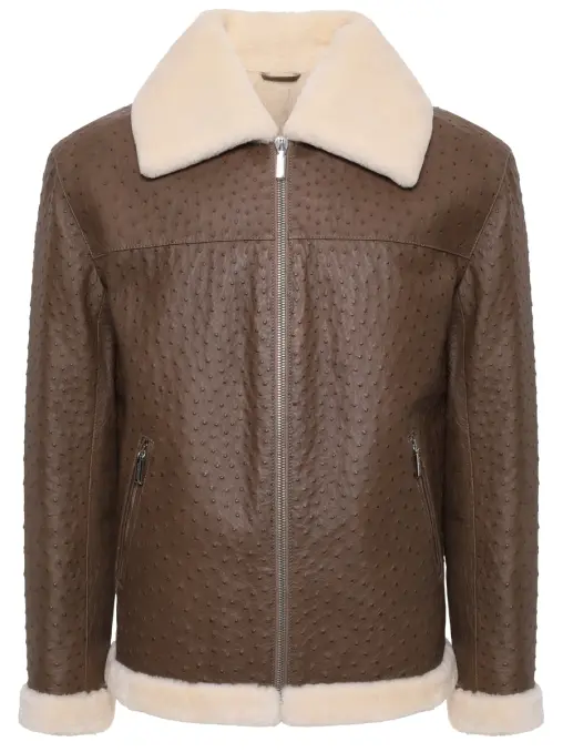 Дубленка из кожи страуса BARDINI