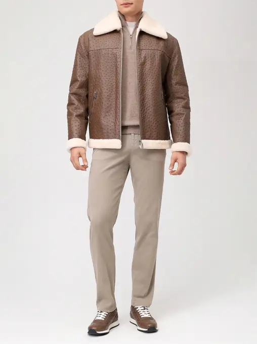 Дубленка из кожи страуса BARDINI