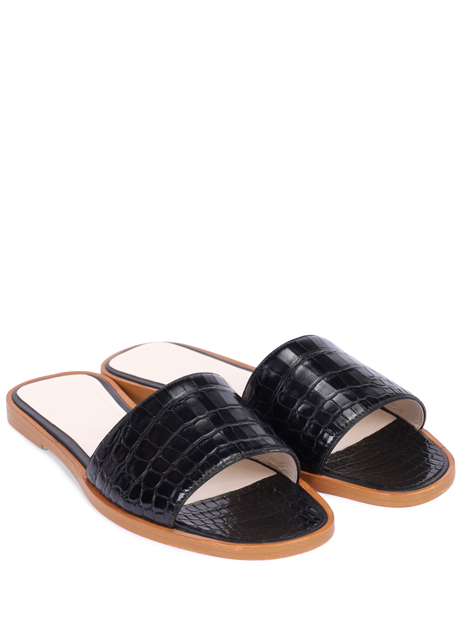 Шлепанцы из кожи крокодила