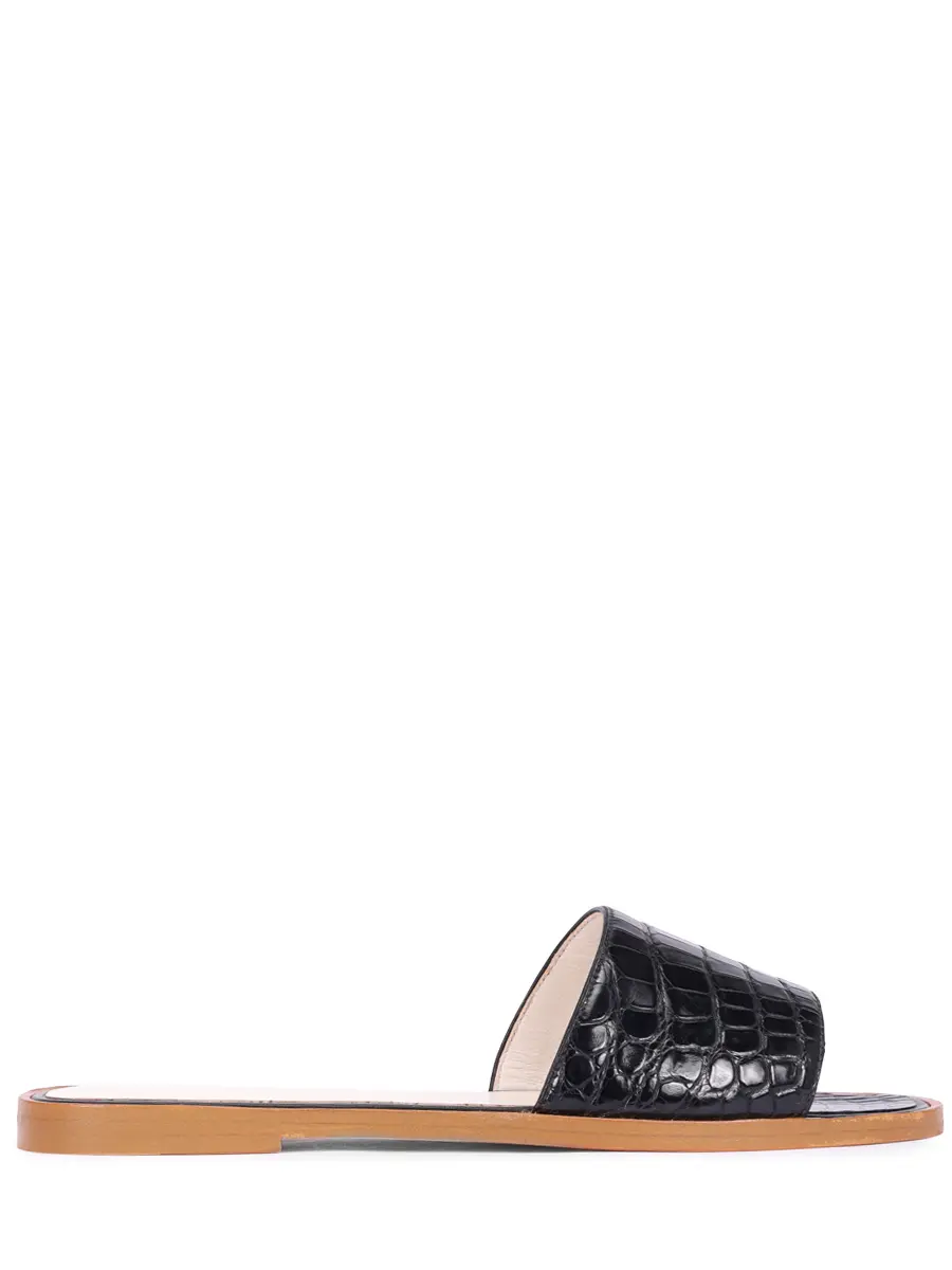 Шлепанцы из кожи крокодила