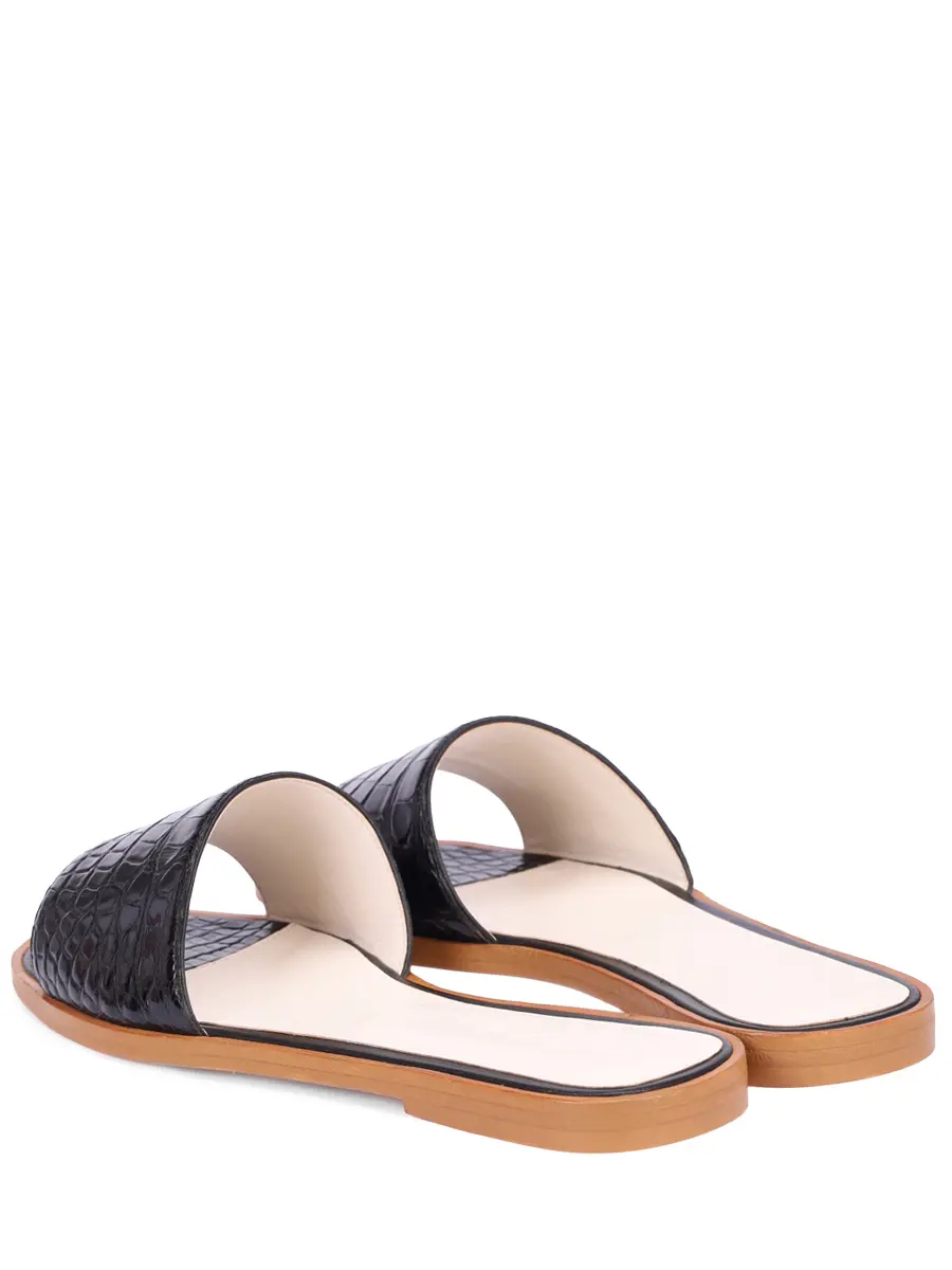 Шлепанцы из кожи крокодила