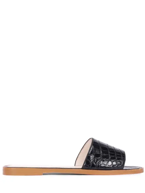 Шлепанцы из кожи крокодила BARDINI