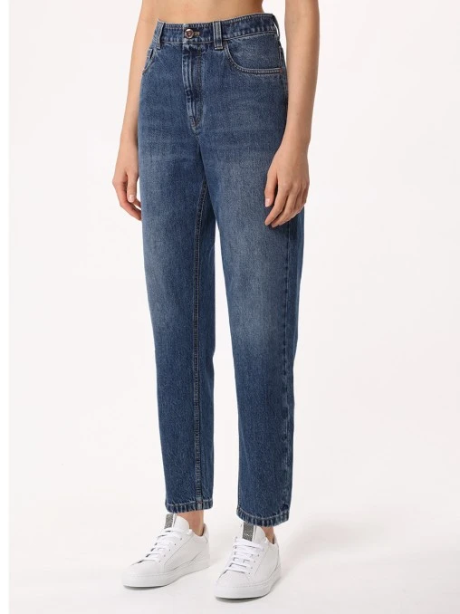 Джинсы Baggy Jean хлопковые BRUNELLO CUCINELLI
