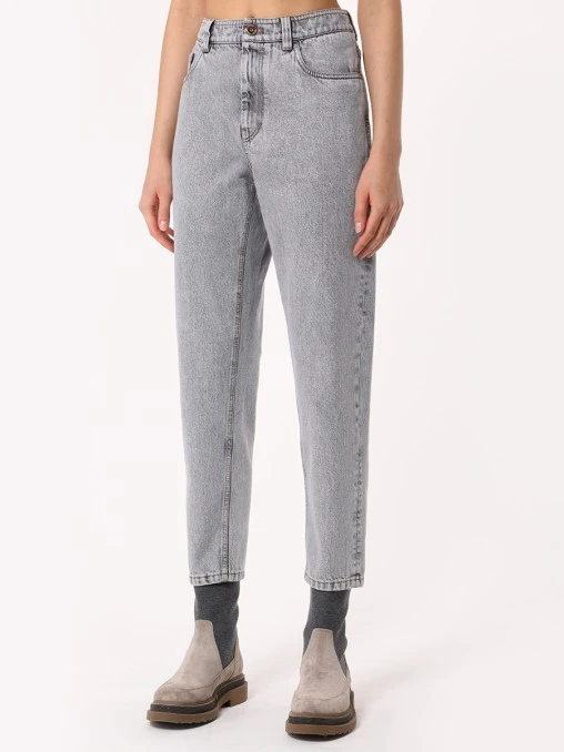 Джинсы Baggy Jean хлопковые BRUNELLO CUCINELLI