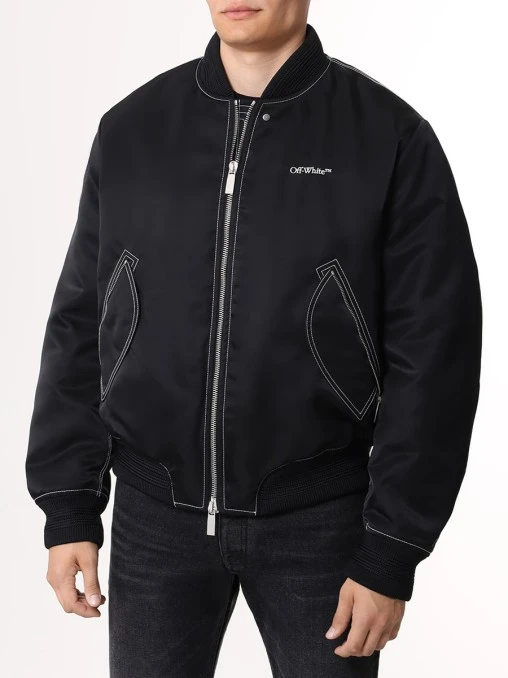 Бомбер с логотипом OFF-WHITE