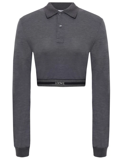 Поло из шелка и хлопка LOEWE
