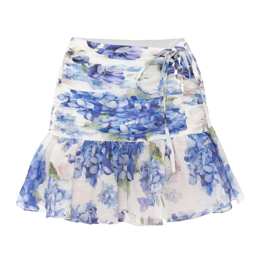 Юбка изо льна и шелка Veronique Skirt