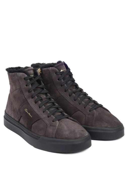 Кеды замшевые на меху SANTONI