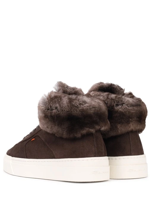 Кеды замшевые на меху SANTONI
