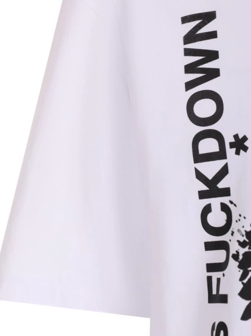 Футболка хлопковая с принтом COMME DES FUCKDOWN