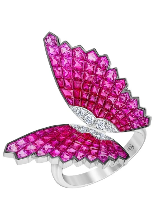Кольцо с рубинами и бриллиантами CHAMOVSKIKH JEWELLERY HOUSE