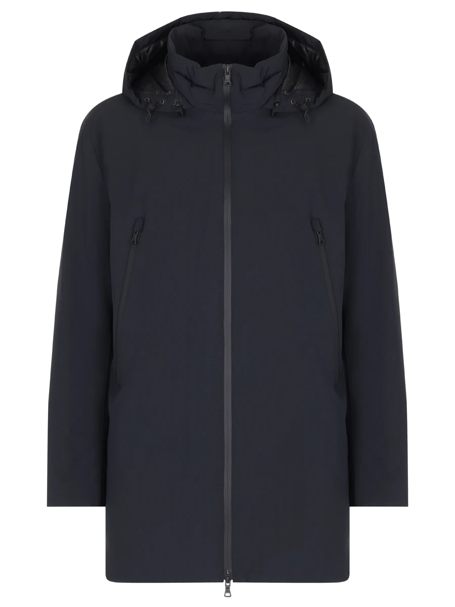 Пуховик однотонный