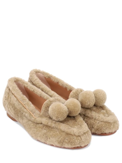 Лоферы меховые SANTONI